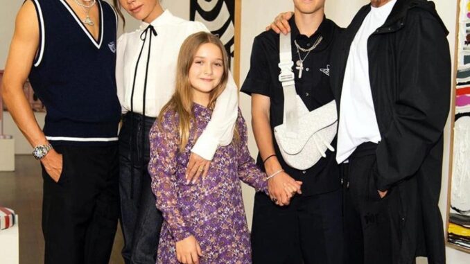 Victoria Beckham’s Teen Daughter Harper Takes Her Place In The Paris ...